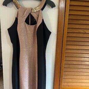 JAX Classy black and coral dress size10